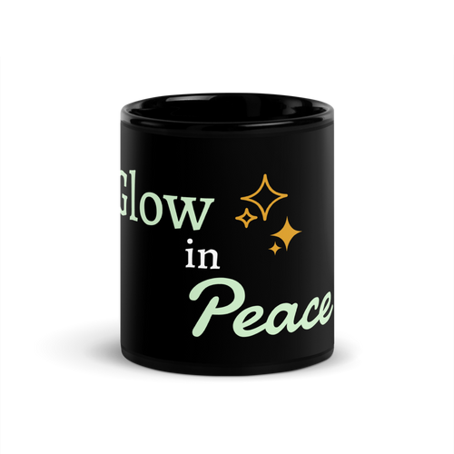 Black Glossy Mug - Glow in Peace